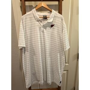 Nike Golf- White Striped Arizona Cardinals Polo- 3xl